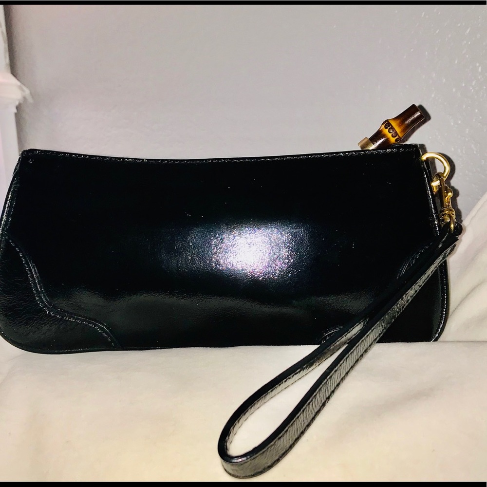 Talbots Patent Leather Purse Wristlet Clutch